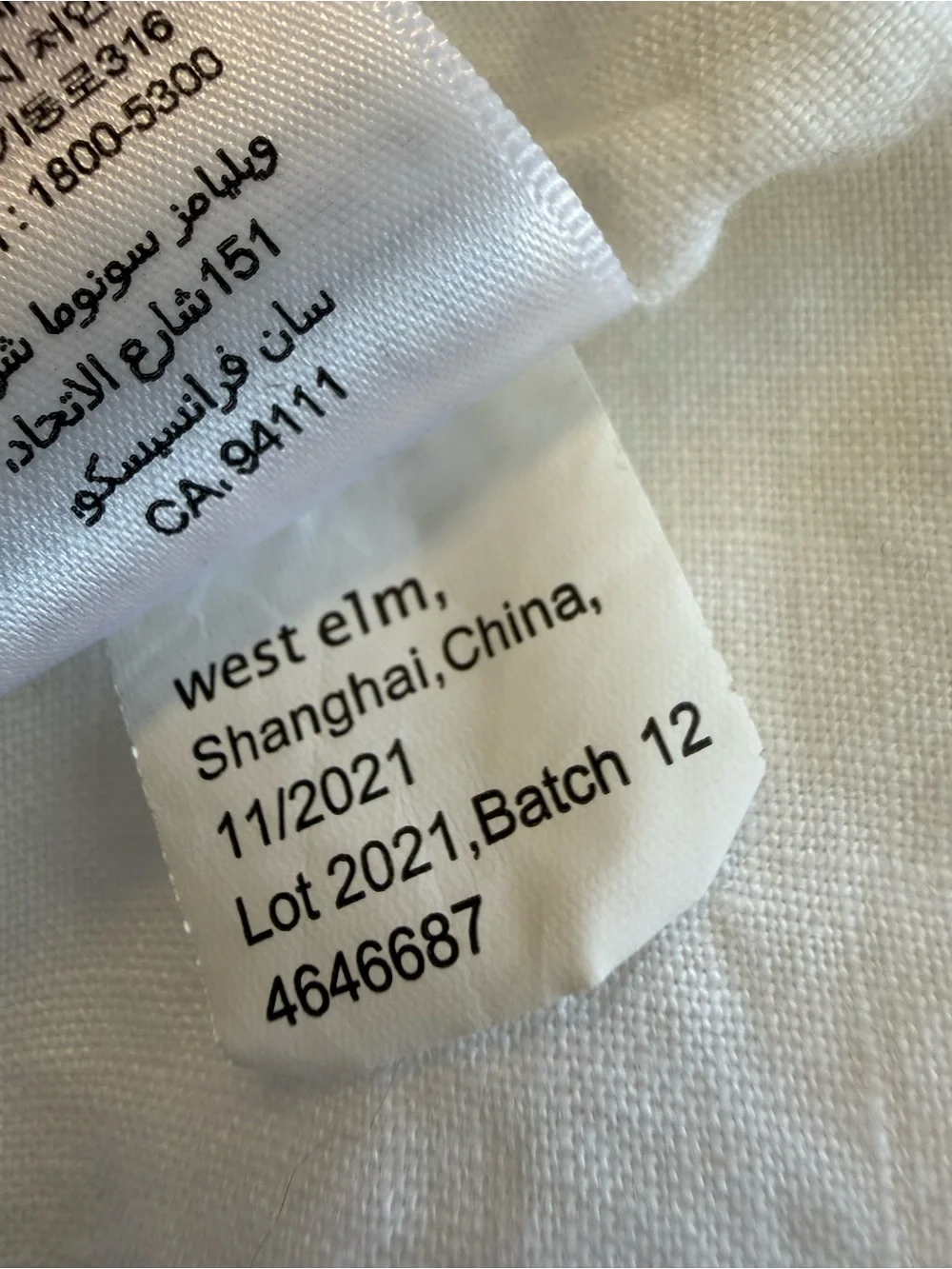 West Elm European Flax Linen Flat Sheet Queen